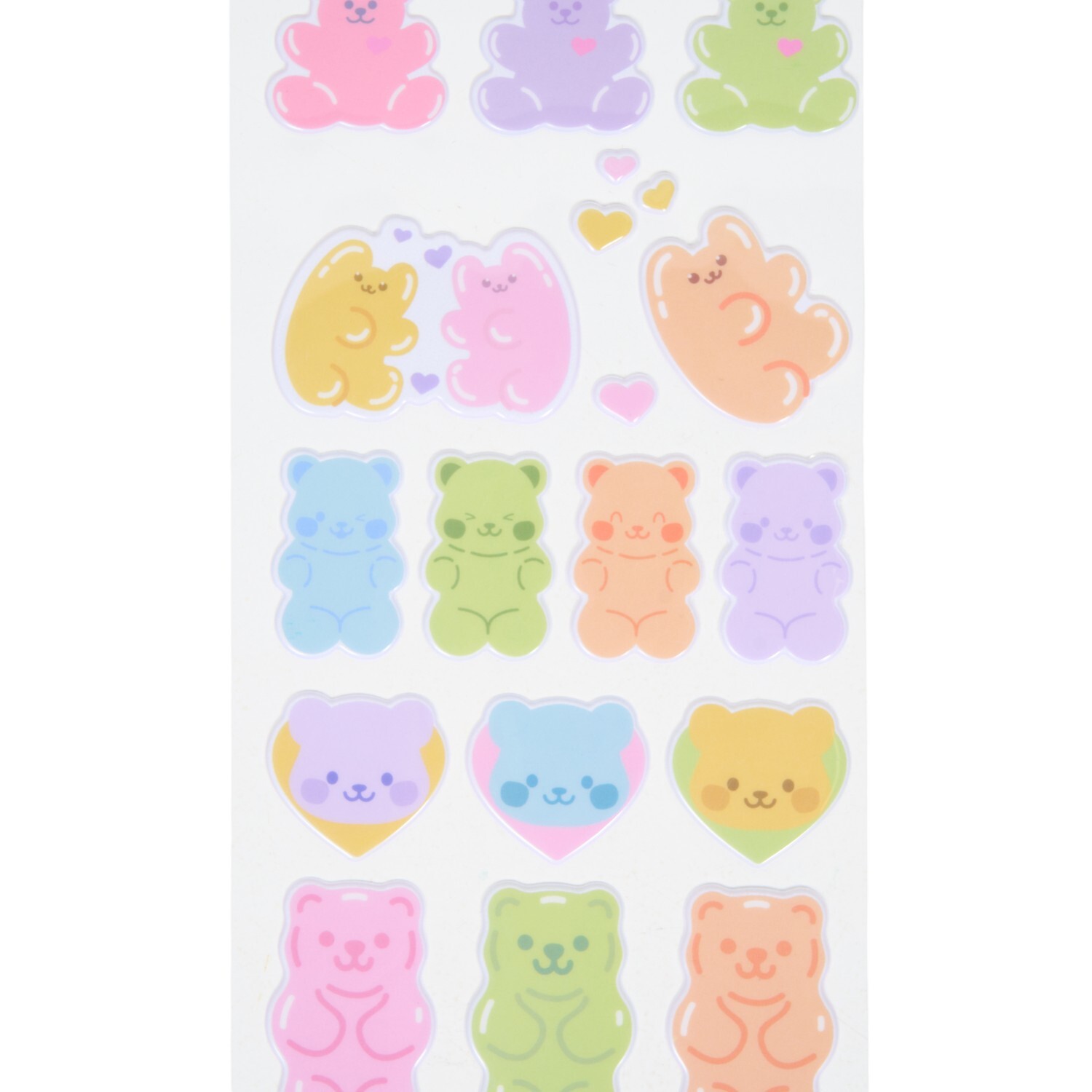 Pack of 2 Colourful Bubble Bears Sticker Sheets Image 3