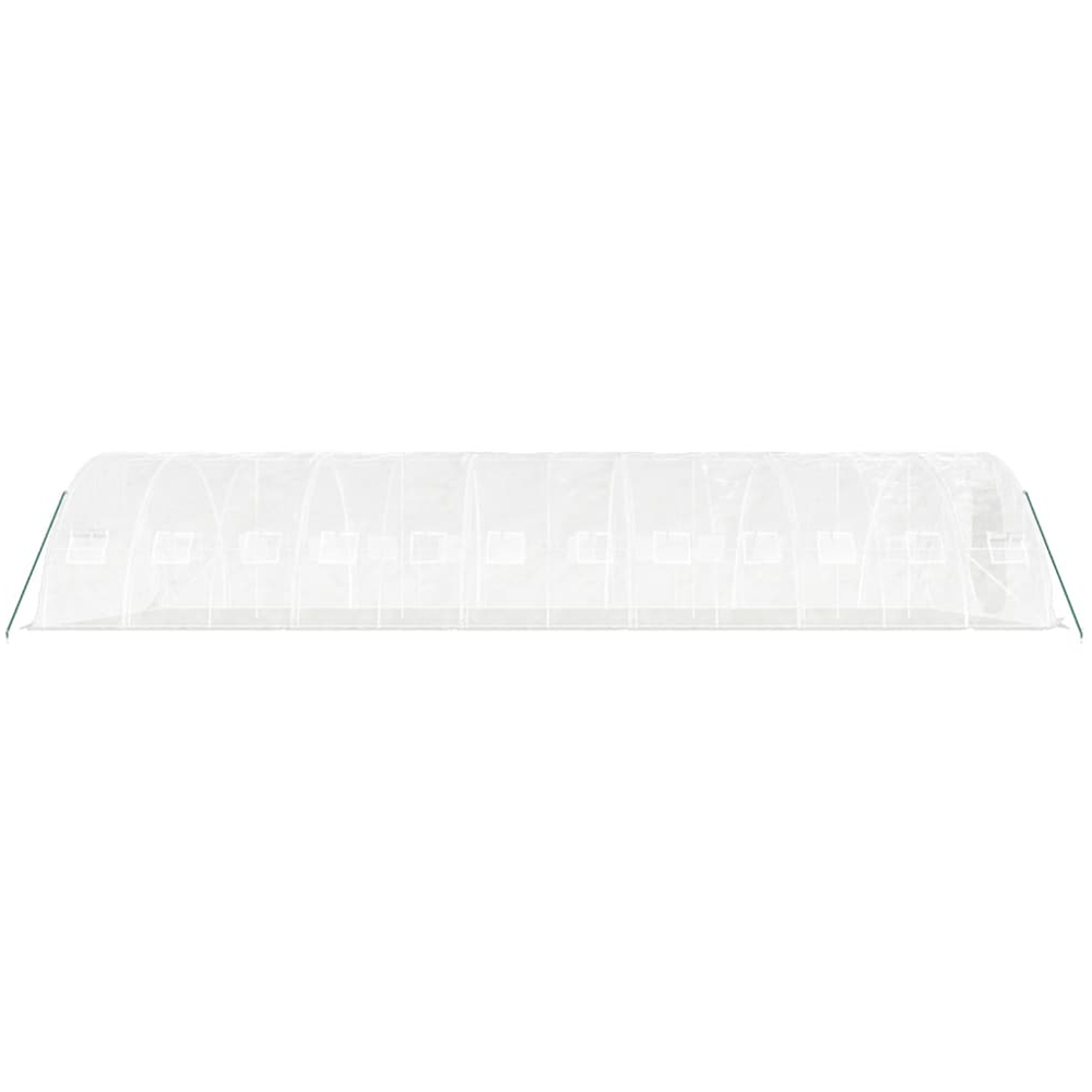 vidaXL White Polyethylene Galvanised Steel Frame 39.3 x 16.4ft Greenhouse Image 4