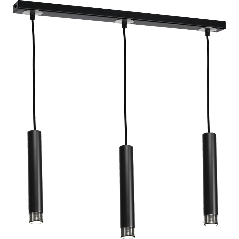 Milagro Dani Black and Chrome 3 Pendant Lamp 230V Image 6