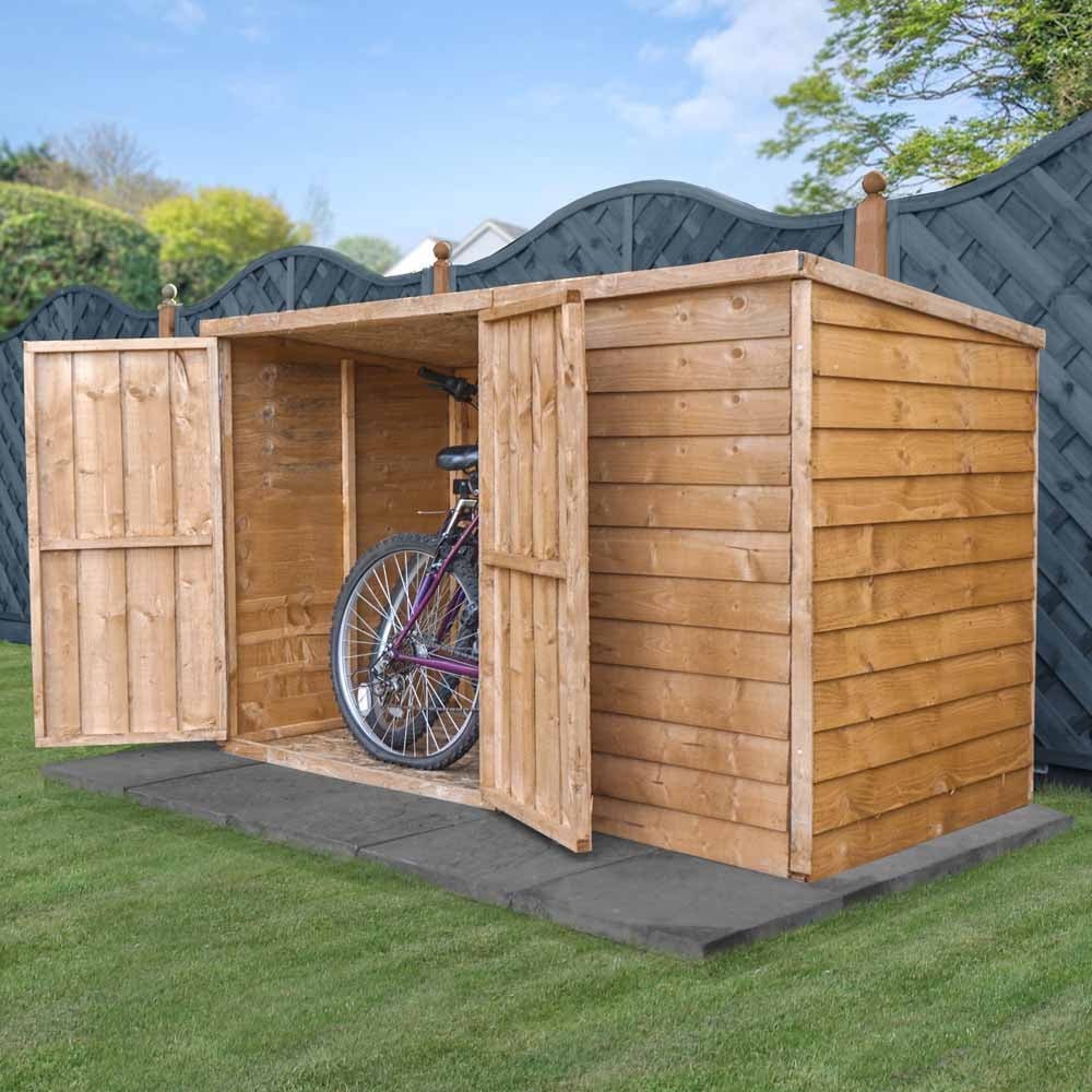 Mercia 3 x 6ft Overlap Pent Bike Storage Shed Image 3