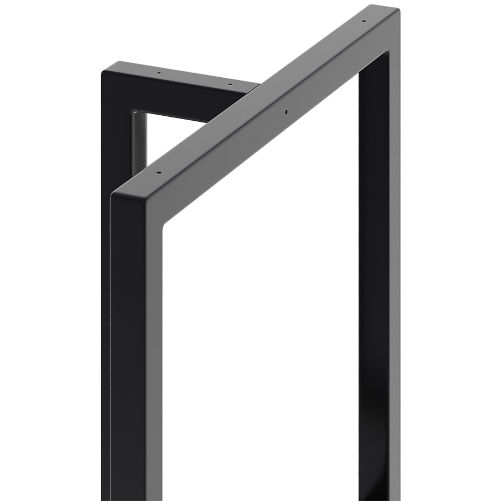 Living and Home Black Anti Slip Modern T Shaped Iron Table Legs 76cm 2 Pack Image 4