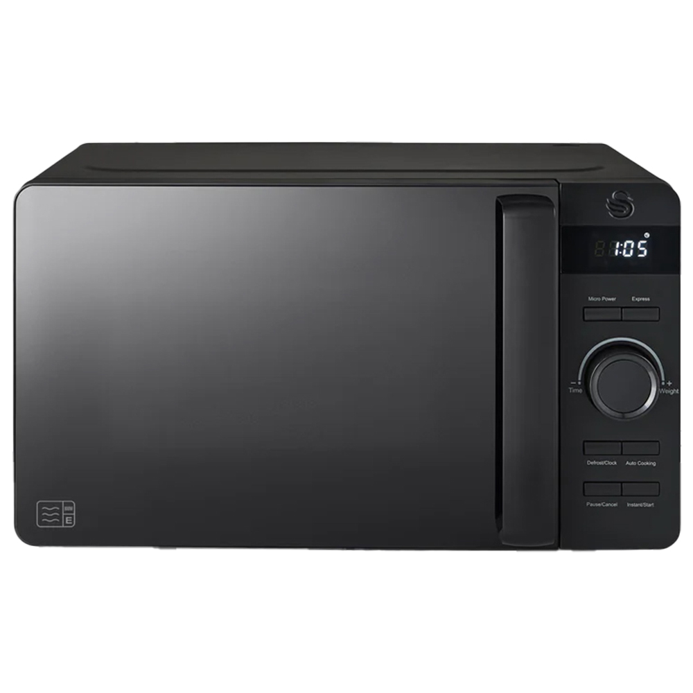 Swan SM22037LBLKN Matt Black Microwave 20L Image 3