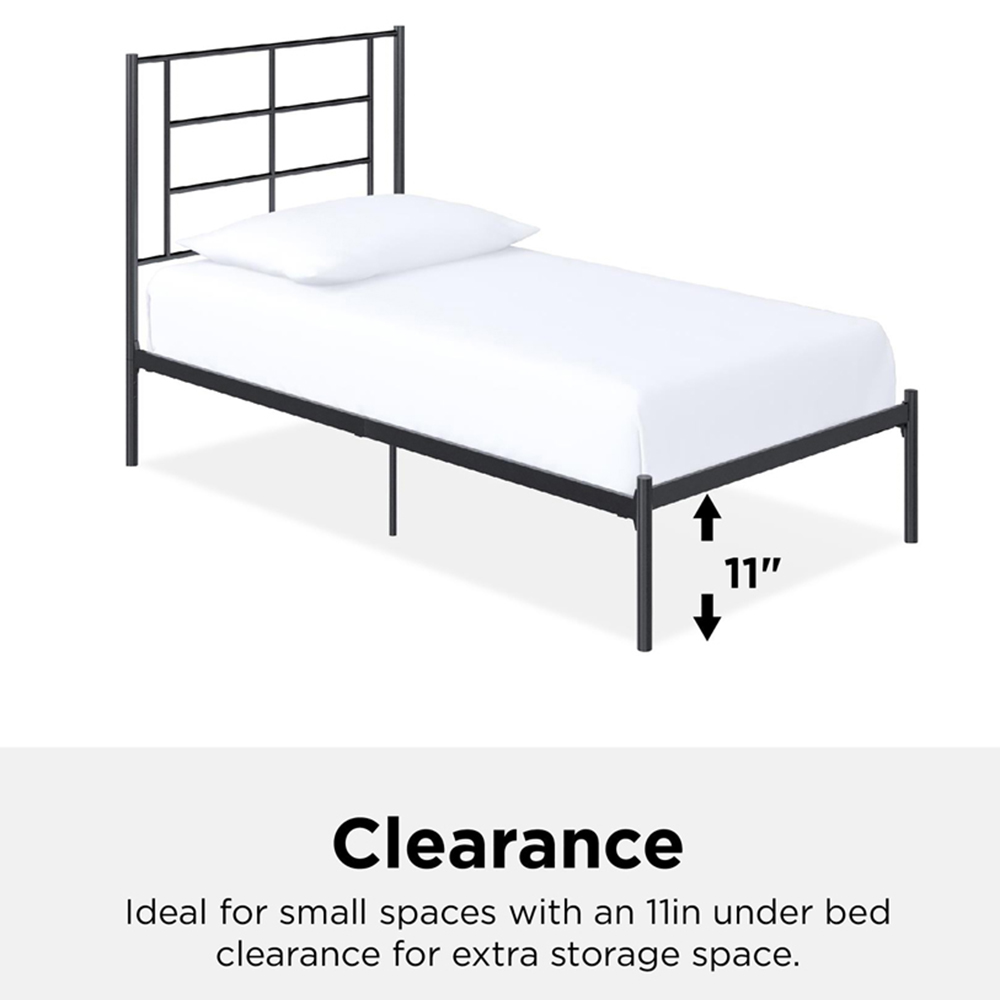 Dorel Jensen Single Black Metal Bed Image 9
