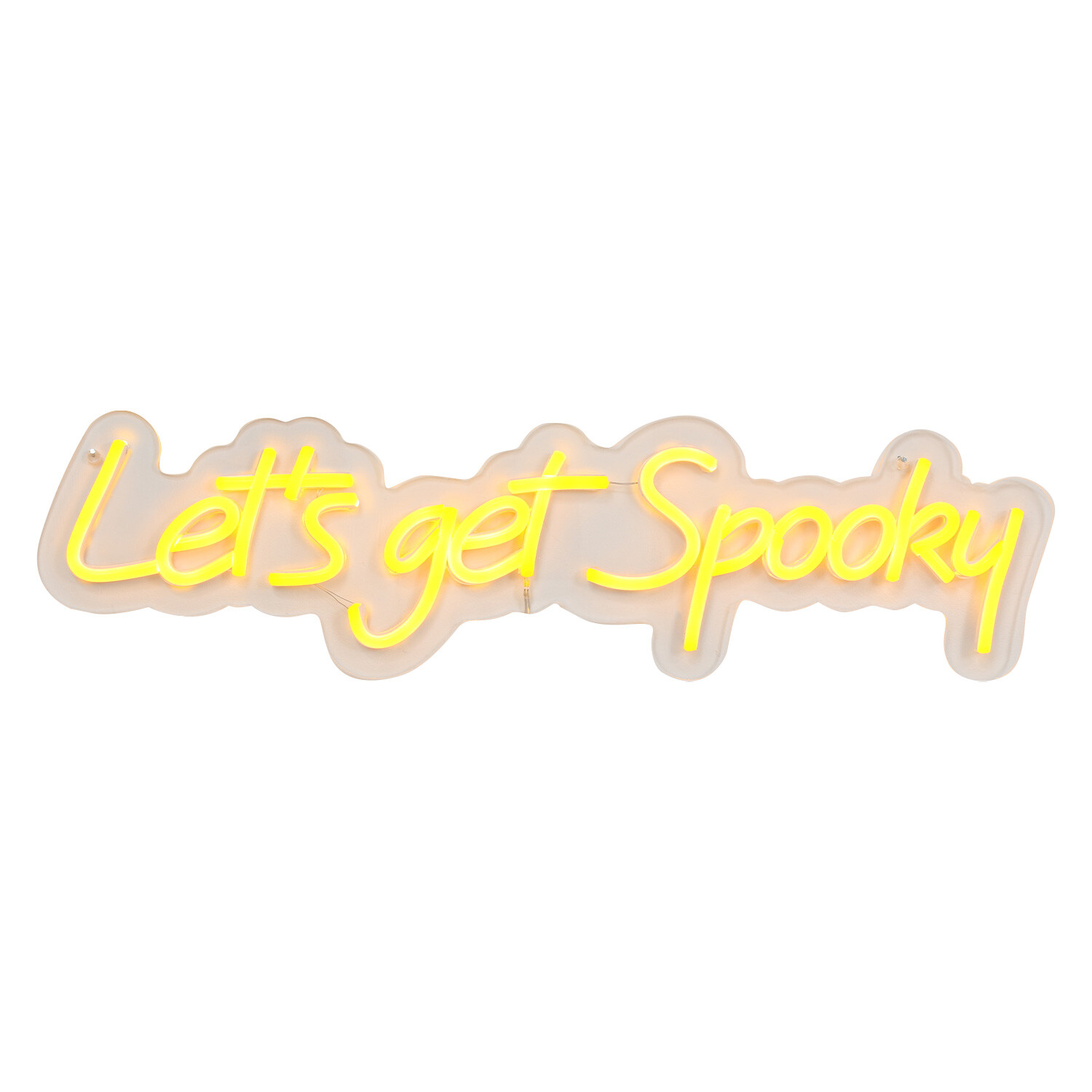 Halloween Slogan LED Sign Yellow Image 4