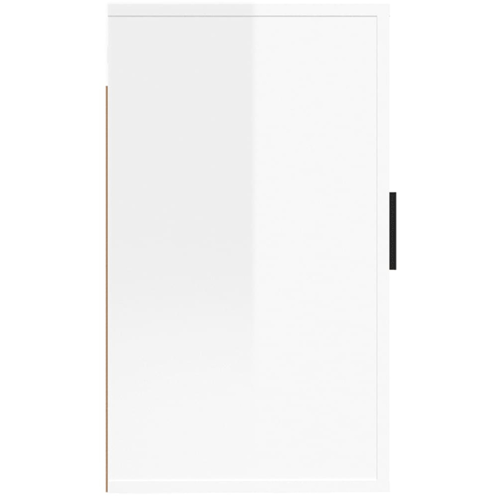 vidaXL Single Door High Gloss White Wall Mounted TV Cabinet Image 6
