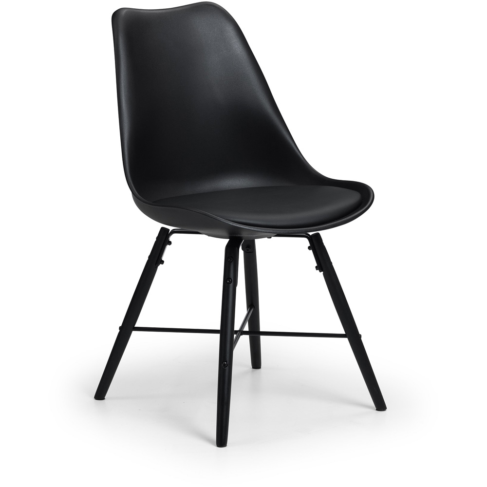 Julian Bowen Kari Set of 2 Black Dining Chair Image 3