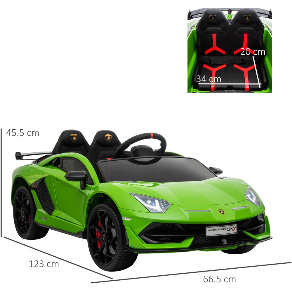 Tommy Toys Lamborghini SVJ Kids Ride On Electric Car Green 12V Image 7
