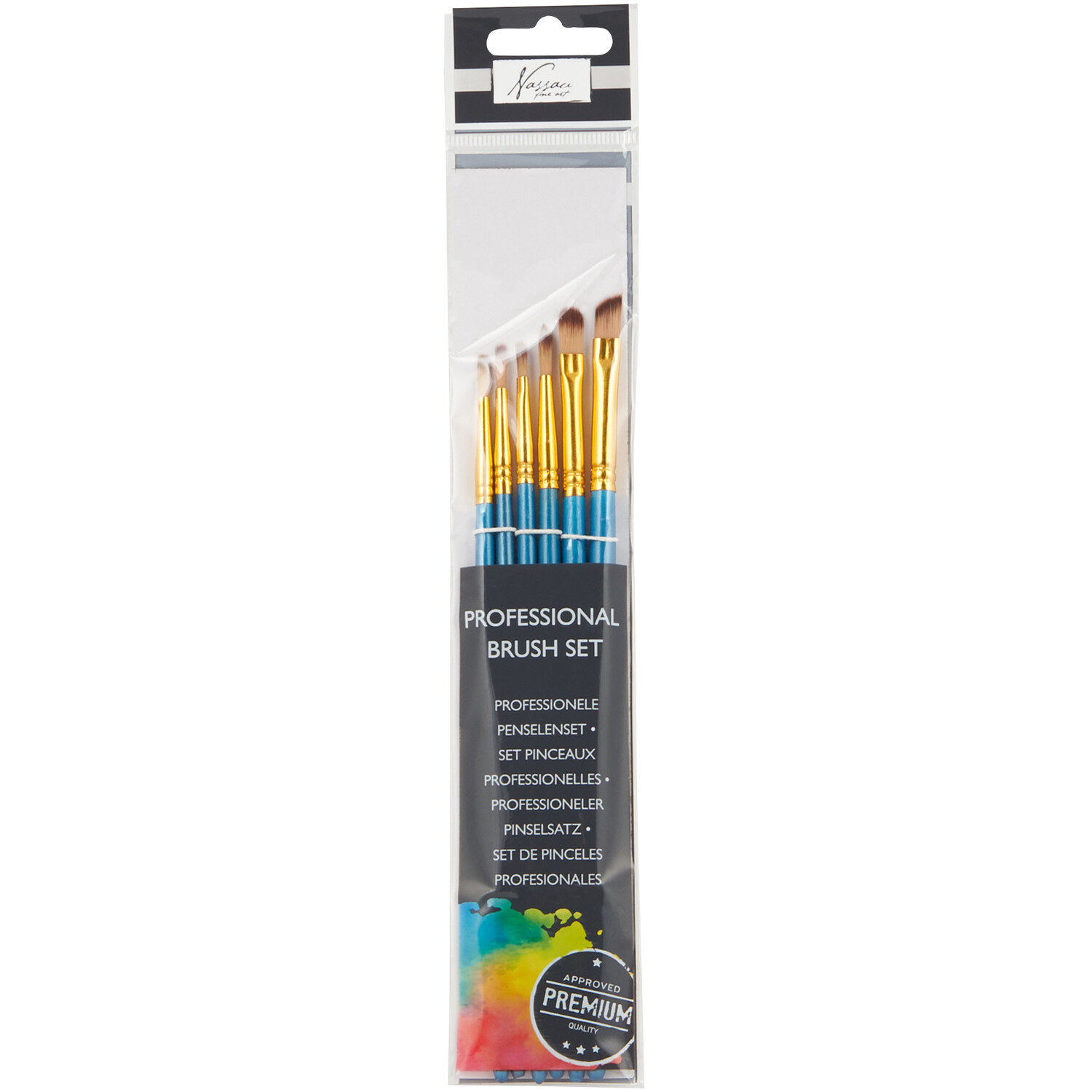 Set of 6 Nassau Fine Art Professional Brushes Image 1