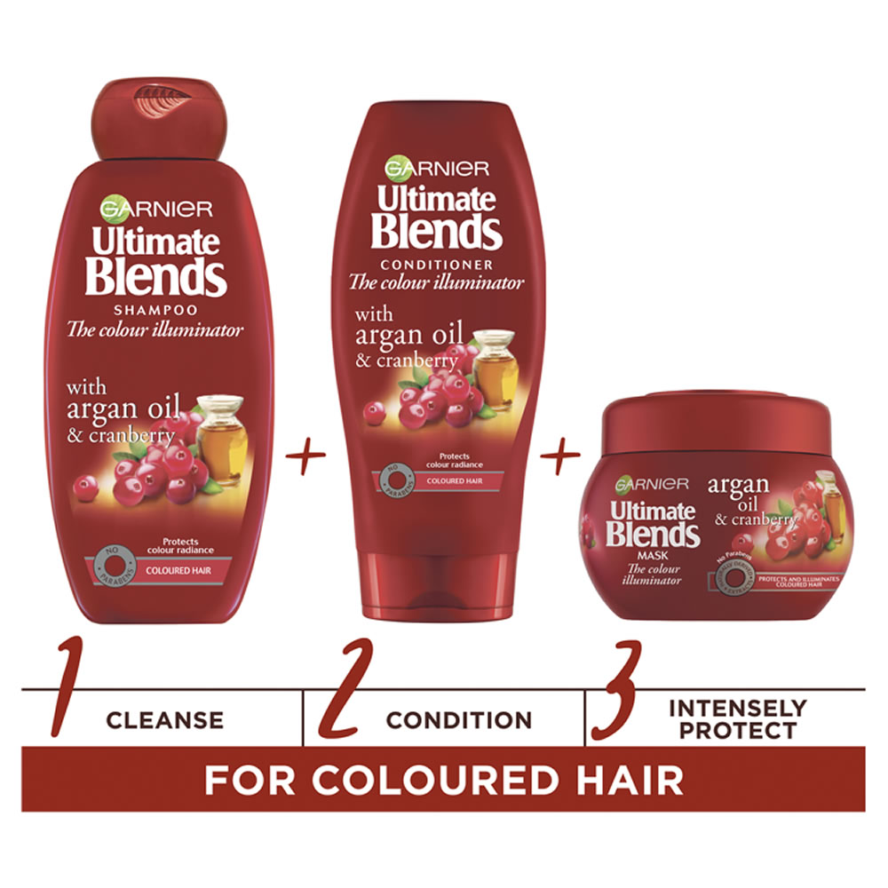 Garnier Ultimate Blends Argan Oil Shampoo for Coloured Hair 360ml Wilko