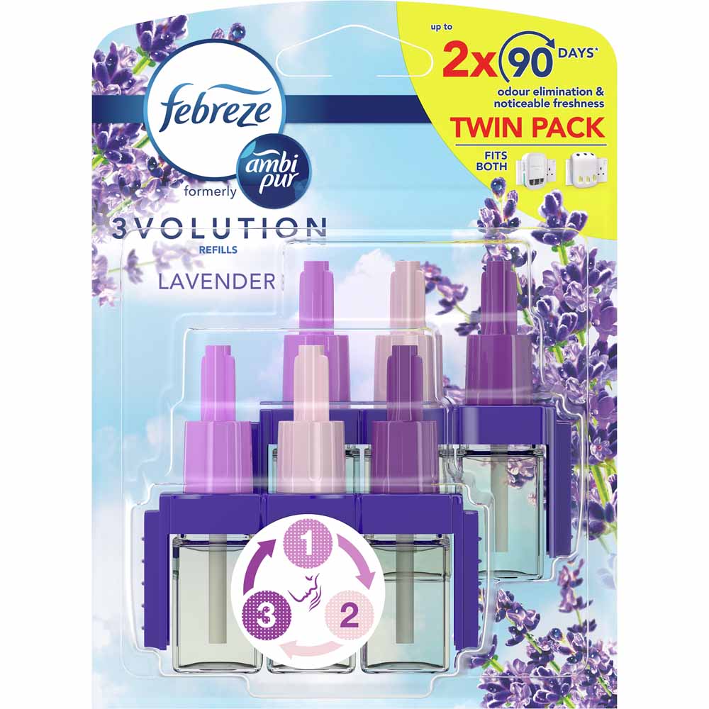 Febreze 3Vol Twin Refill Lavender Image 1