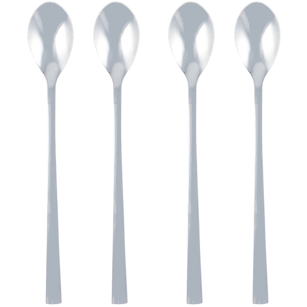 Pack of 4 My Latte Spoons Silver Image 1