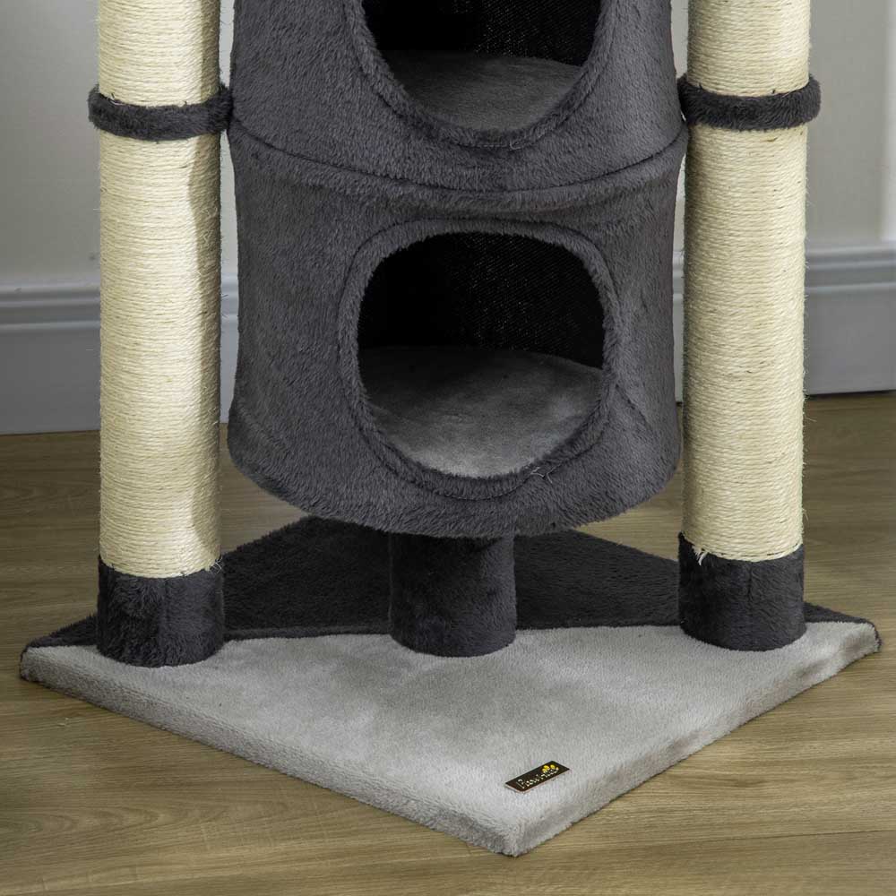 PawHut Cat Tree for Indoor Cats with Scratching Posts Image 6