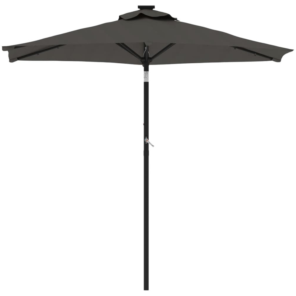 vidaXL Anthracite Garden Parasol with Steel Pole 2.25m Image 2