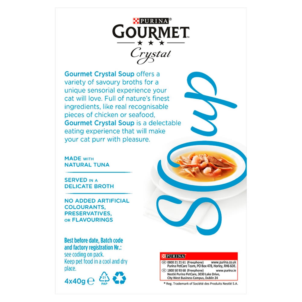 Gourmet Soup Multi Variety Seafood Cat Food 4 x 40g Image 4