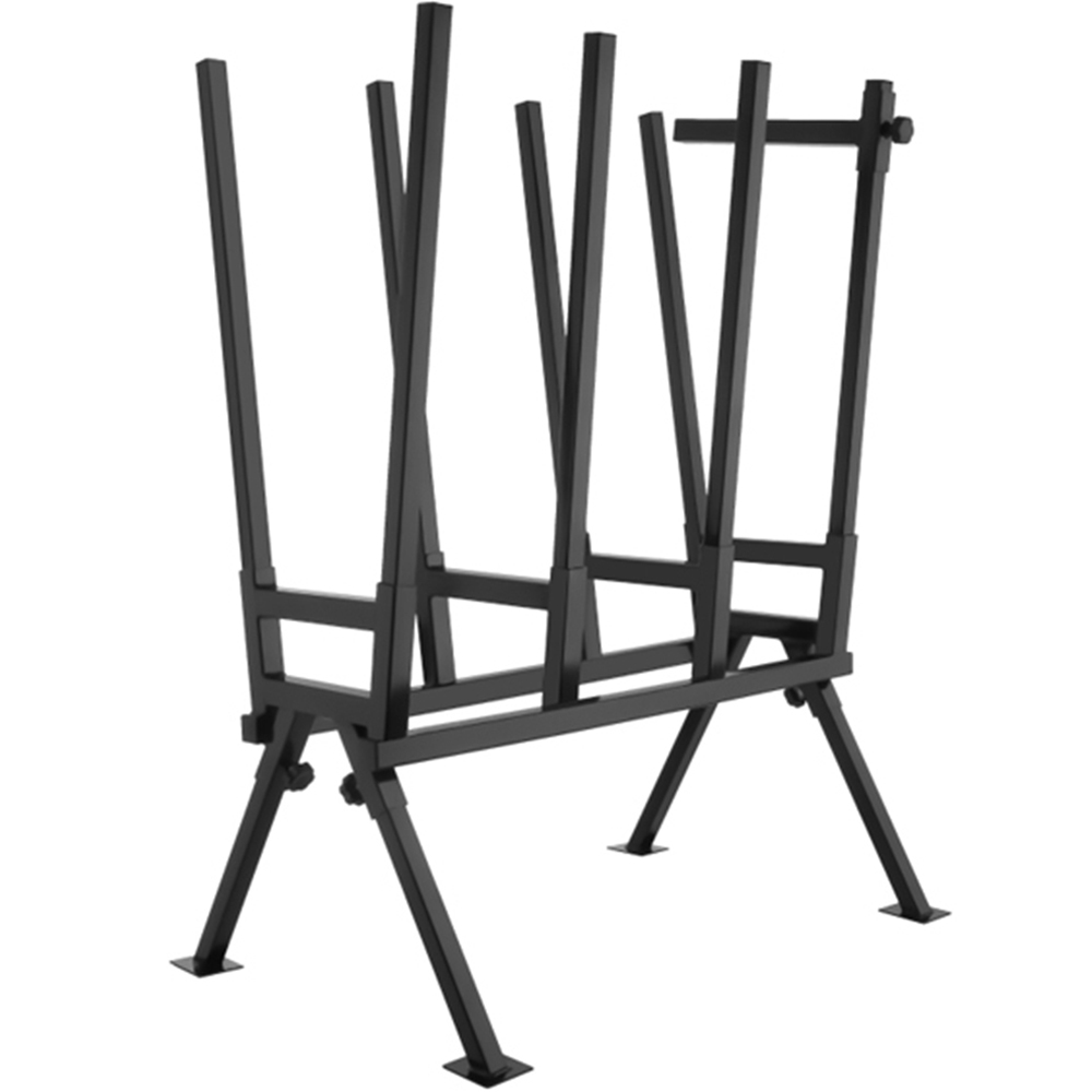 tectake Height Adjustable Folding Steel Sawhorse with Locking Bracket Image 1