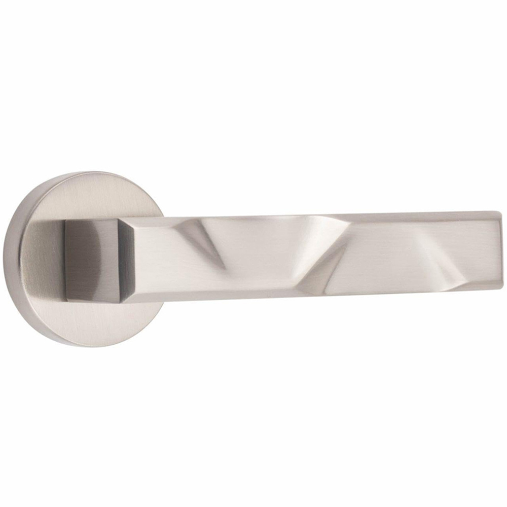 Golden Grace Satin Nickel Modern Nova Premium Door Handle Set Image 3