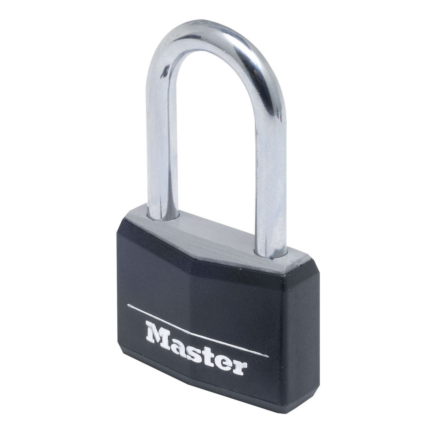 Master Lock 40mm Black Long Shackle Padlock Image