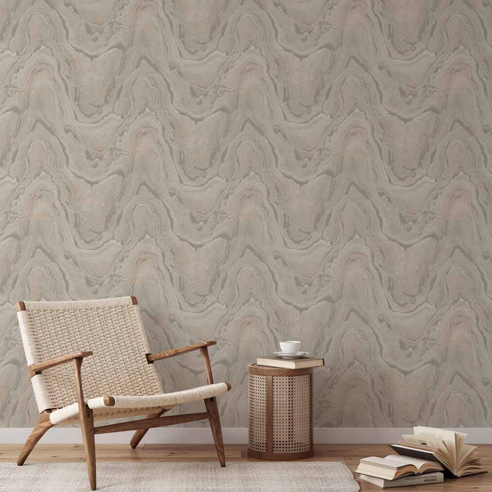 Muriva Woodgrain Natural Wallpaper Image 4