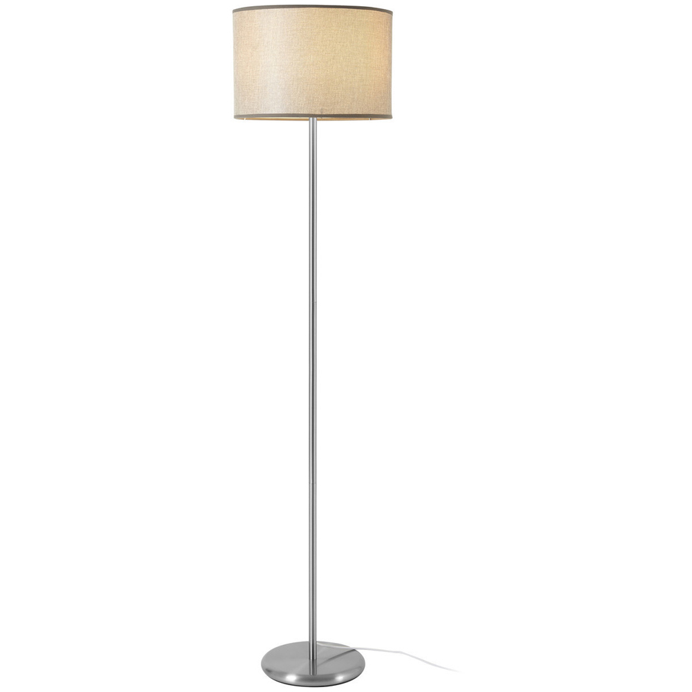 Premier Housewares Grey Waffle Effect Shade Floor Lamp Image 4