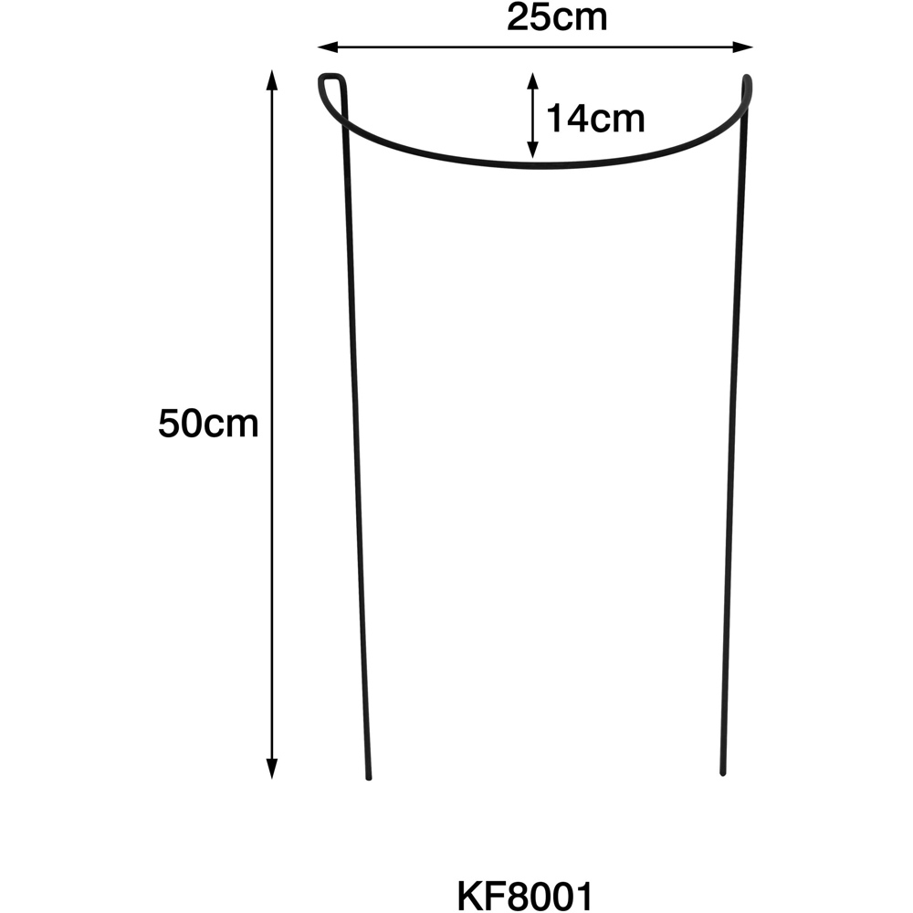 Thompson and Morgan Half Round Plant Support 50 x 25 x 14cm 8 Pack Image 3