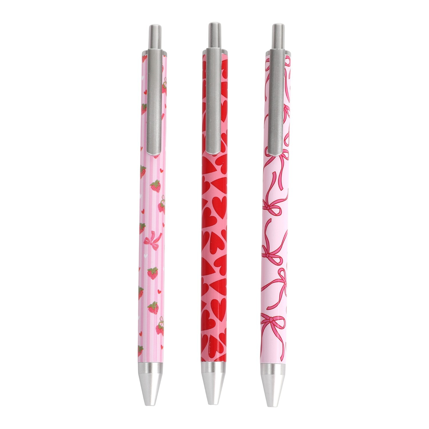 Pack of 3 Strawberry Bow Pens Image 3