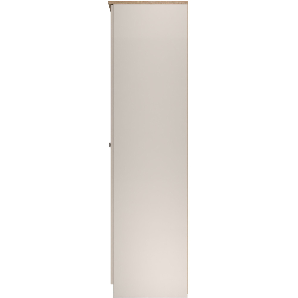 Crowndale Sussex 6 Door 2 Drawer Kashmir Ash and Bardolino Oak Tall Mirror Wardrobe Ready Assembled Image 7