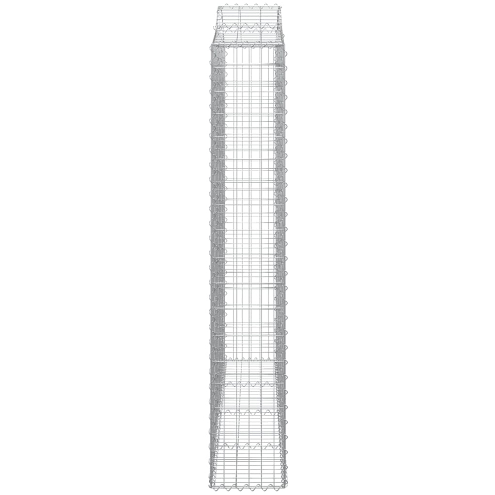 vidaXL Silver Galvanised Iron Gabion Basket 200 x 30 x 180/200cm 4 Pack Image 3