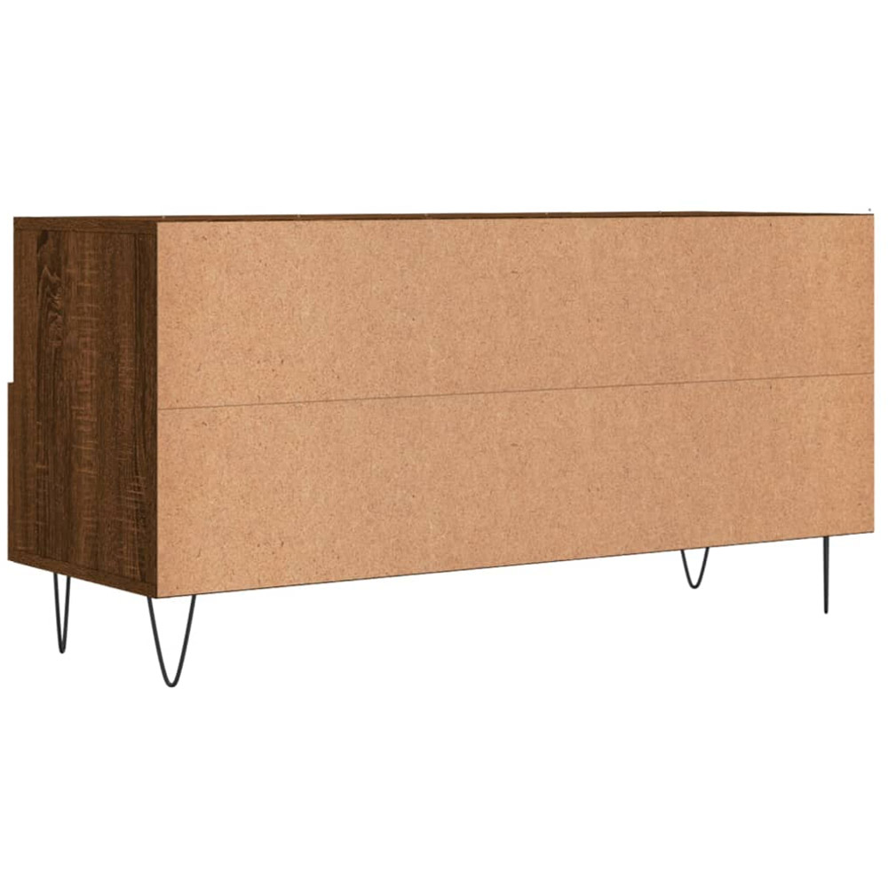vidaXL 3 Drawer 3 Shelf Brown Oak TV Cabinet Image 8