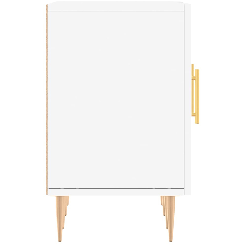 vidaXL 2 Door 2 Shelf White TV Cabinet Image 7