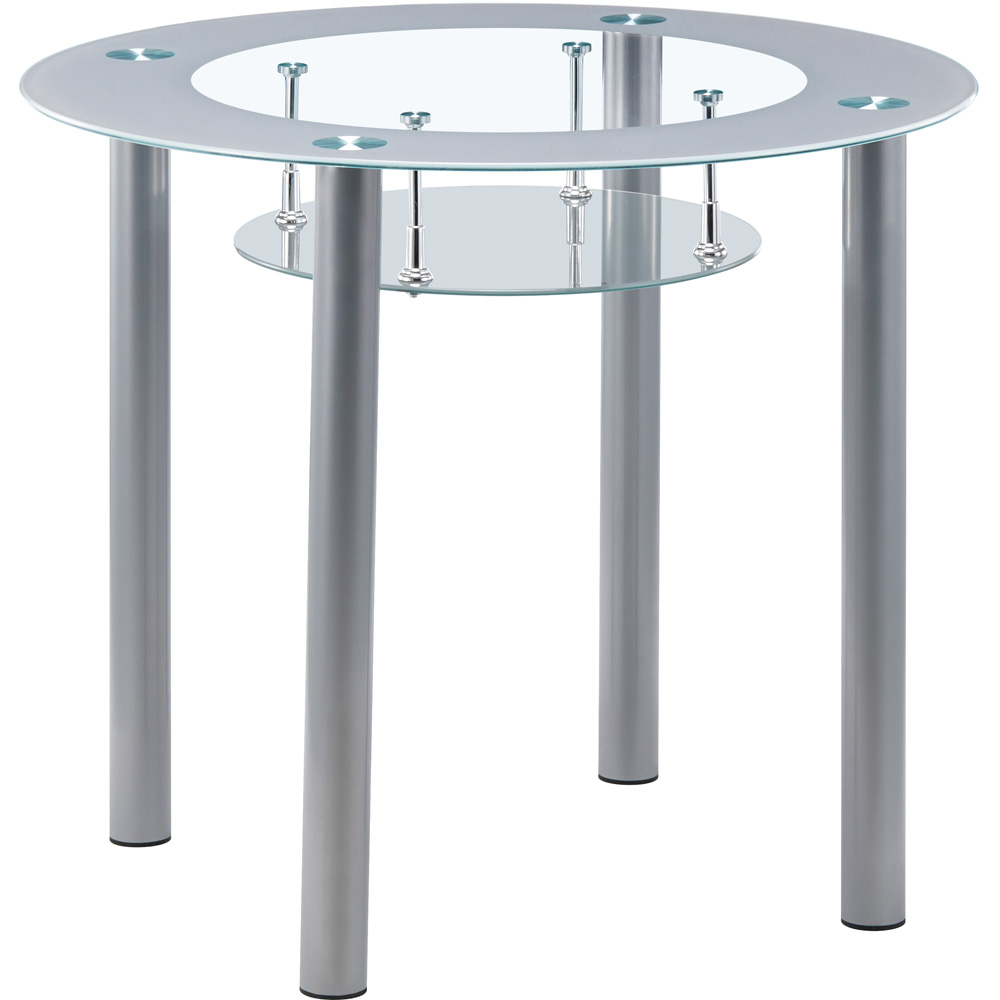 Brooklyn 4 Seater Small Round Dining Set Grey Image 2