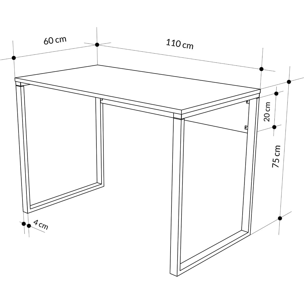 Decortie Inna Modern Multipurpose Computer Desk Oak Image 6
