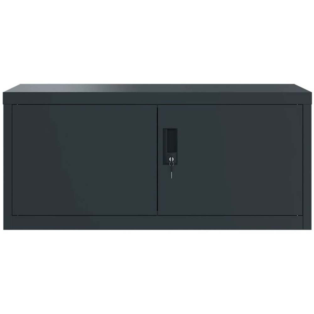 vidaXL 2 Door Anthracite Steel Archive Cabinet Set of 2 Image 4
