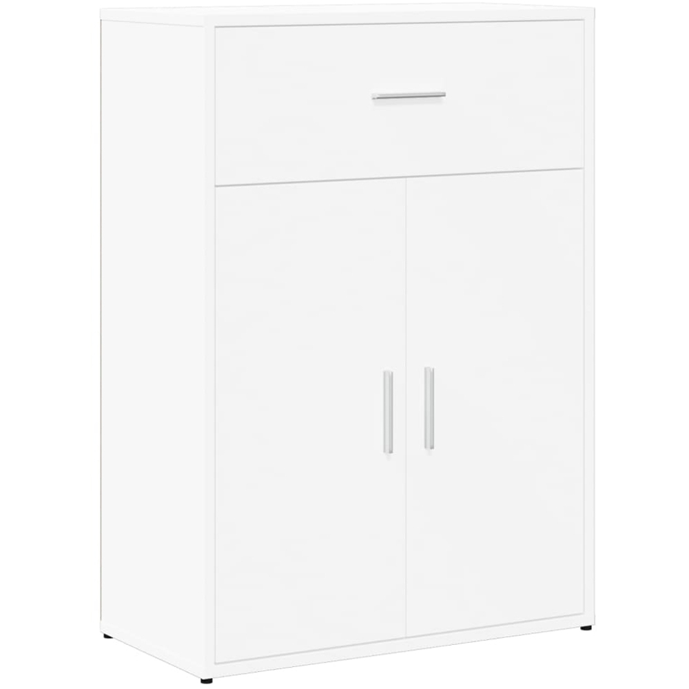 vidaXL 2 Door Single Drawer White Sideboard 2 Piece Image 4