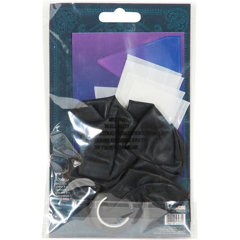 Set of 5 Haunted Hallows Cat Balloons - Black Image 3