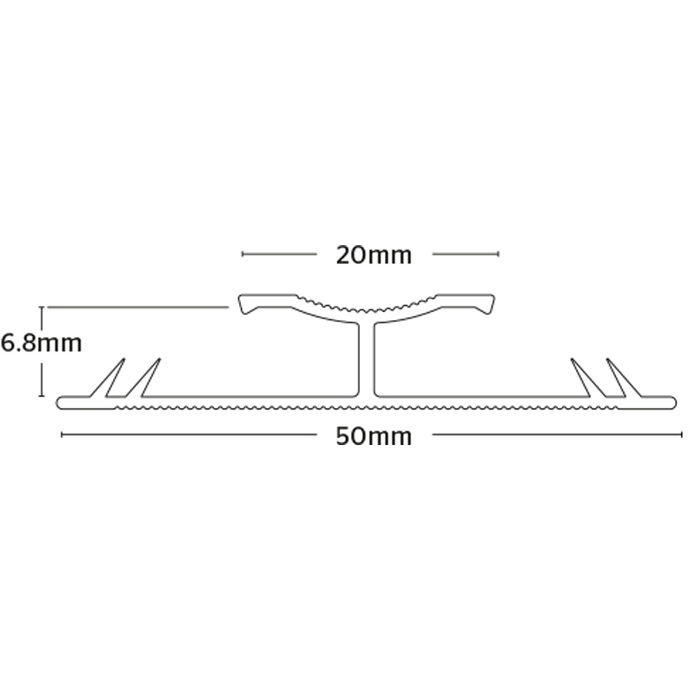 Gripperrods M30A Silver Aluminium Dual Edge Heavy-Duty Door Threshold Bar Trim with Gripper 90cm Image 3