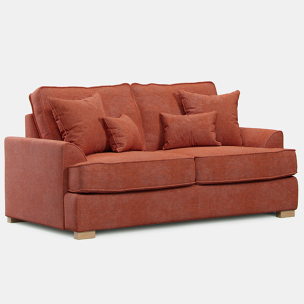 Alba City 2 Seater Ruby Fabric Sofa Image 2