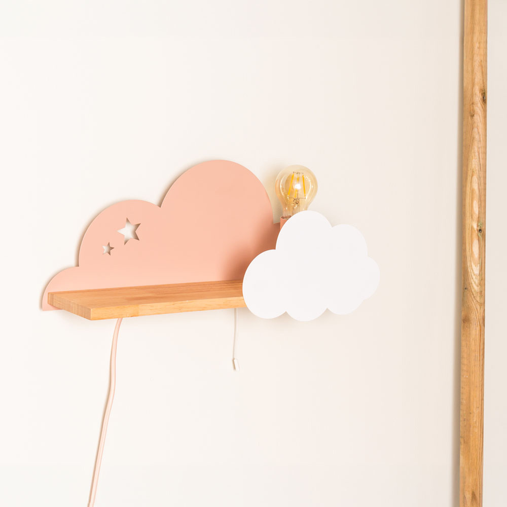 ValueLights Cloud Children's LED Shelf Lamp Image 3