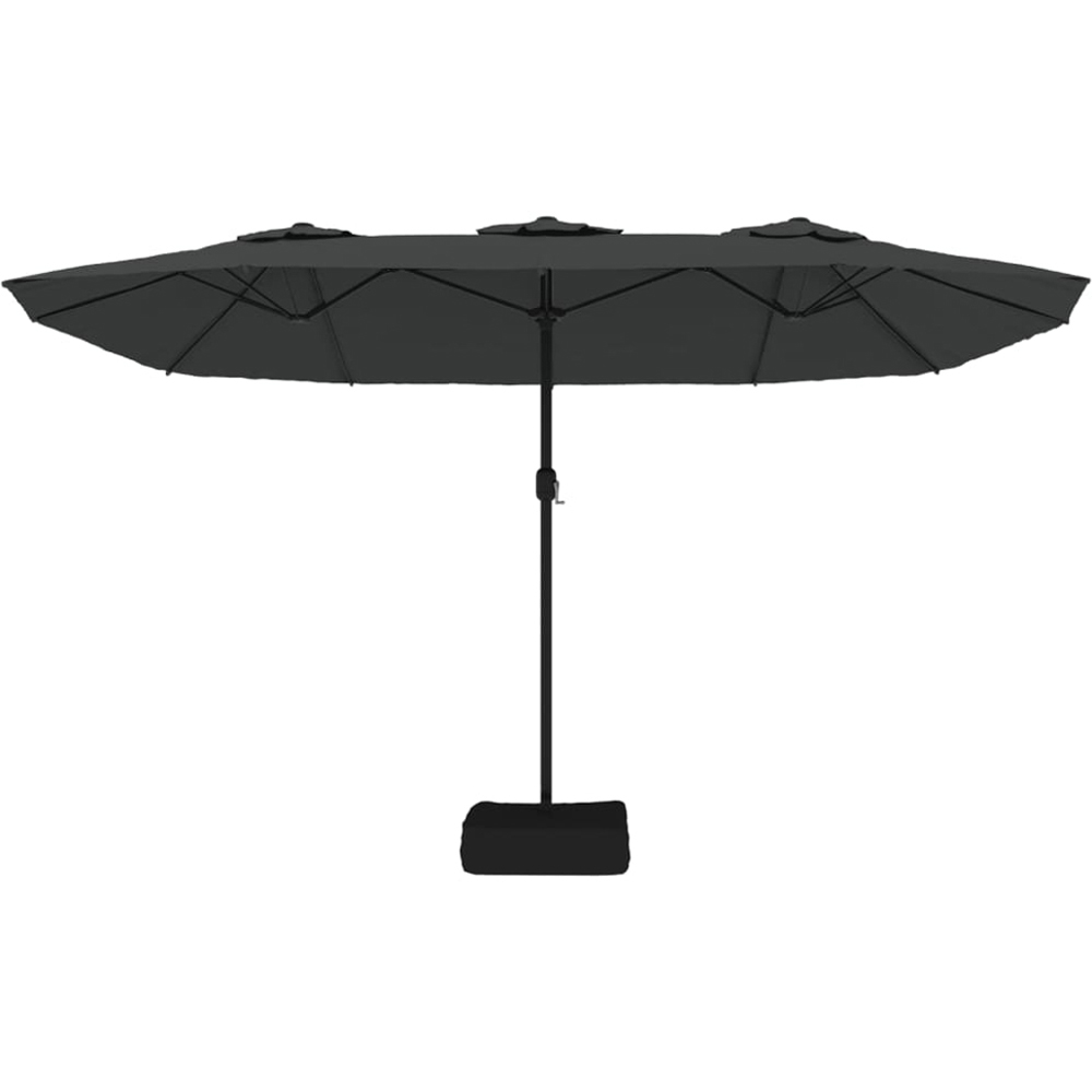 vidaXL Anthracite Double Head Parasol 4.5 x 2.6m Image 3