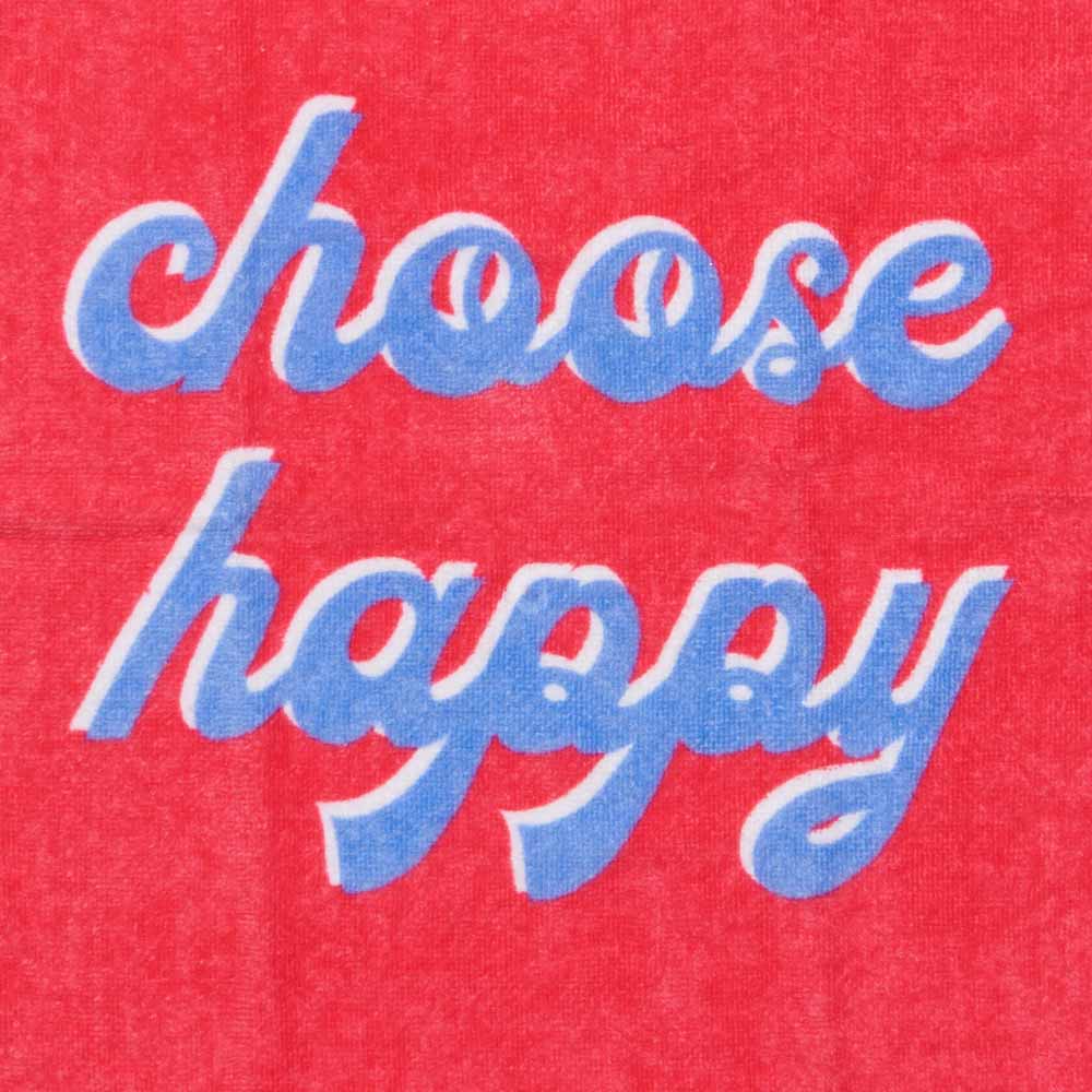 Wilko Velour 'Choose Happy' Slogan Tea towel Image 2