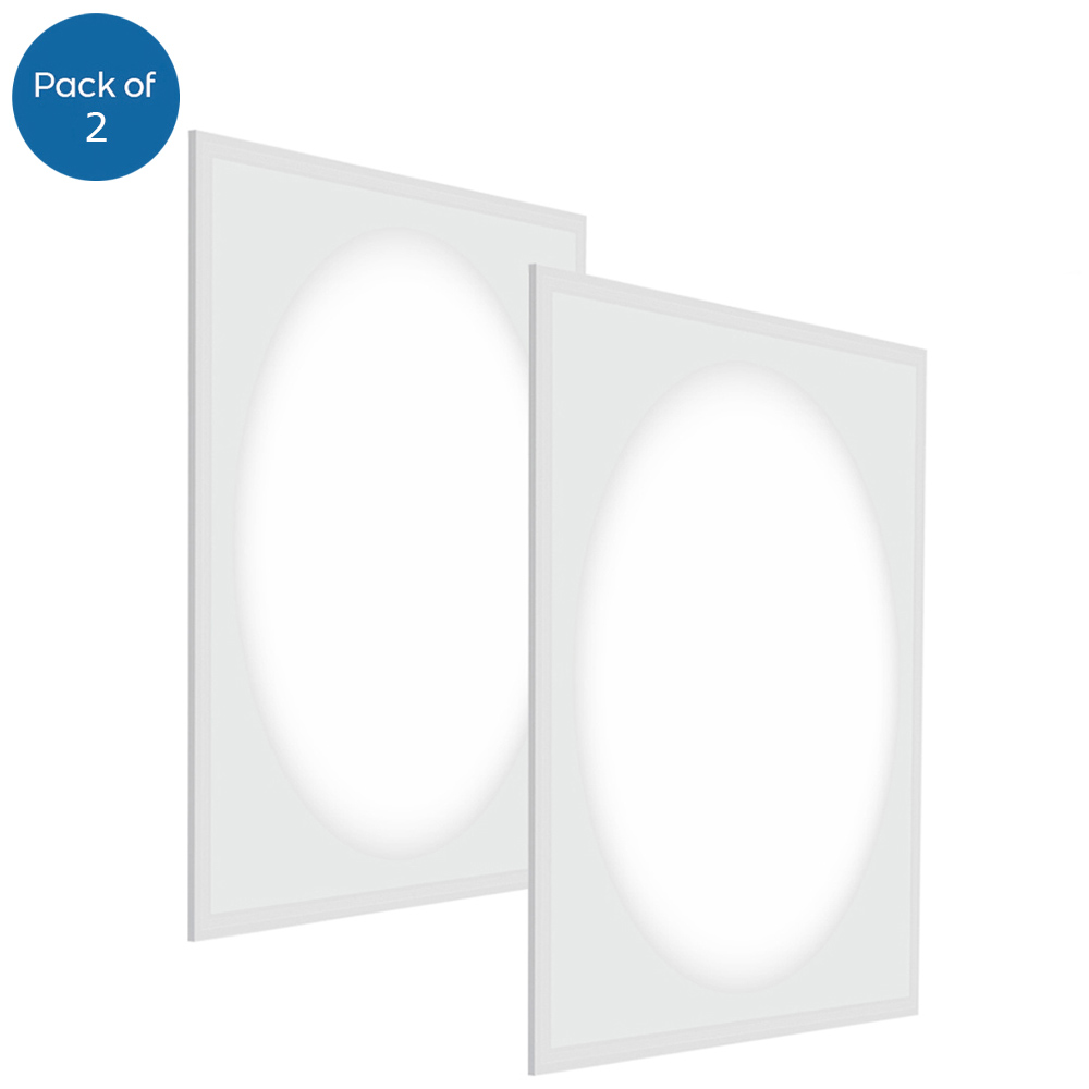 ENER-J 3400 Lumen 4000K Moon Light LED Backlit Ceiling Downlight Lamp 600 x 600mm 2 Pack Image 1