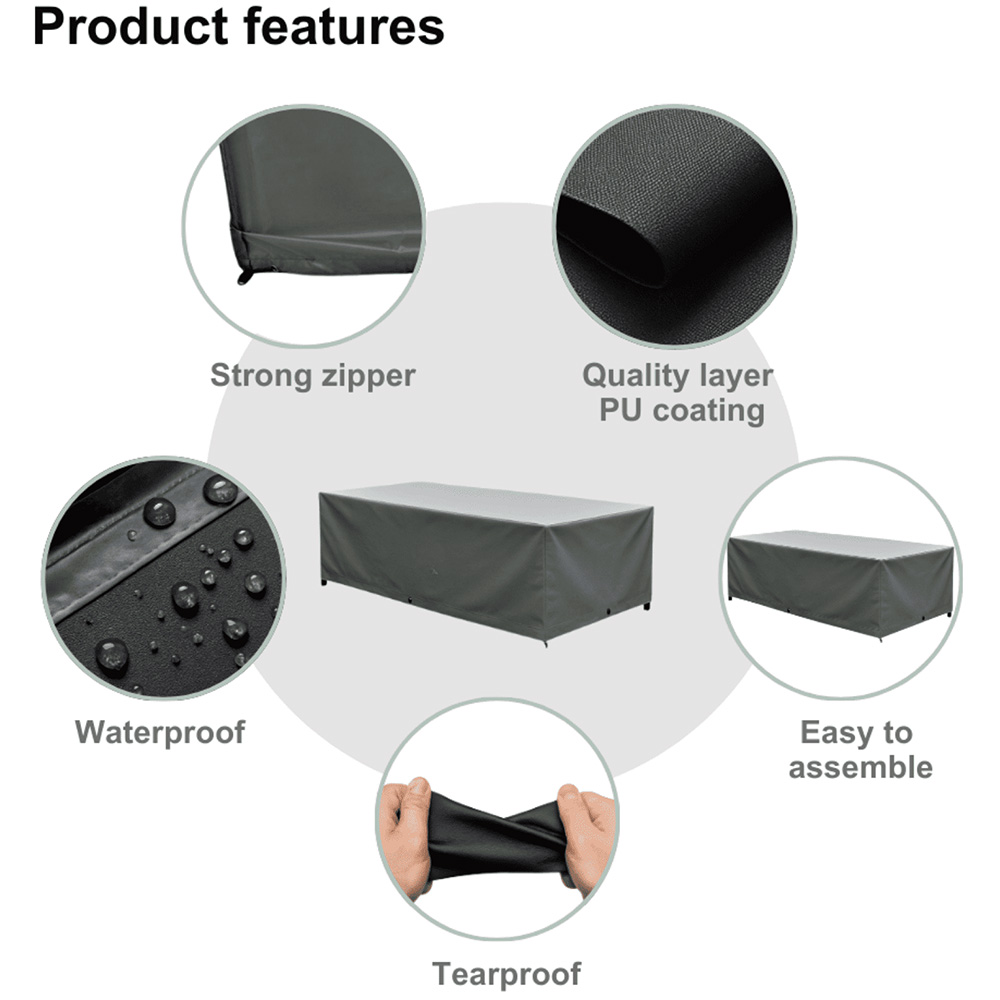 Home Source Duracover Outdoor Table Cover 69 x 203 x 102cm Image 4