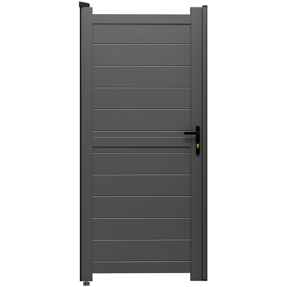 Readymade Gates Anthracite Grey Aluminium Horizontal Infill Pedestrian Gate 1800 x 950mm Image 1