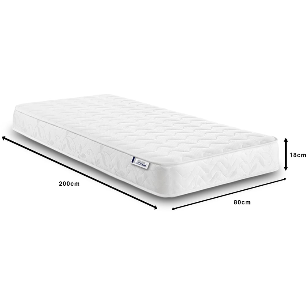 Extreme Comfort Cooltouch Colours European Small Single White Memory Foam and Spring Mattress Image 6