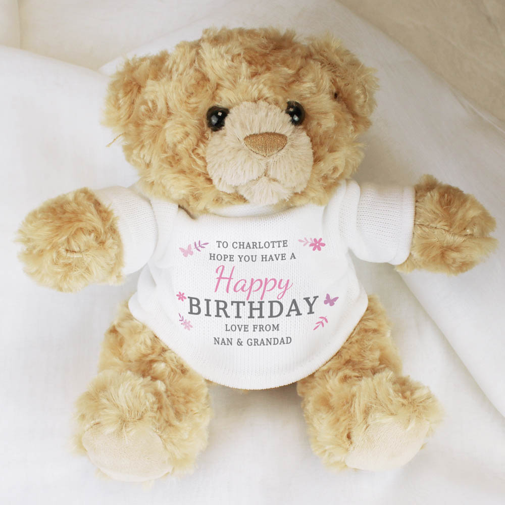 Personalised Memento Personalised Girls Free Text Teddy Bear Image 3