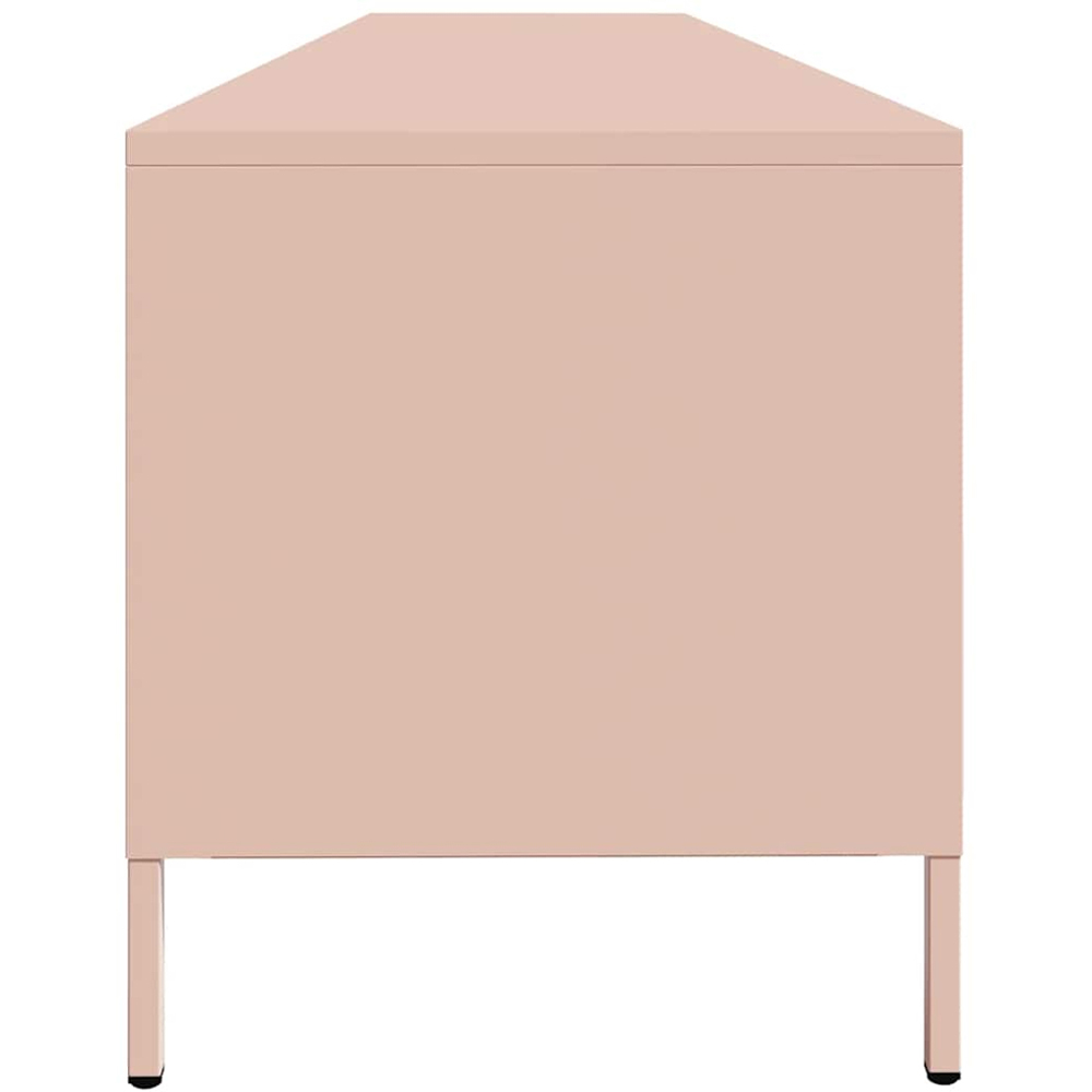 vidaXL 3 Drawer 3 Shelf Pink Steel Wide TV Cabinet Image 5