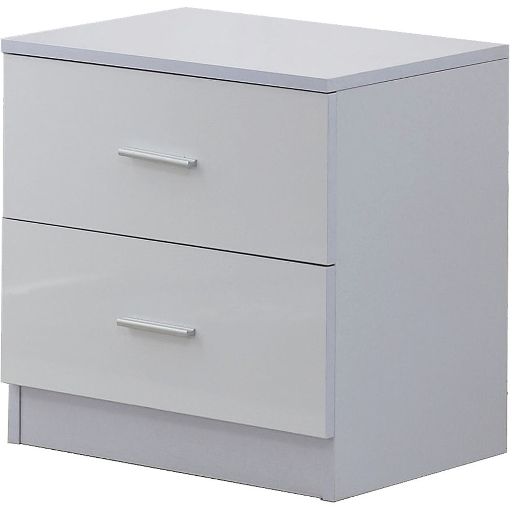 Portland White High Gloss 3 Piece Bedroom Furniture Set Image 4