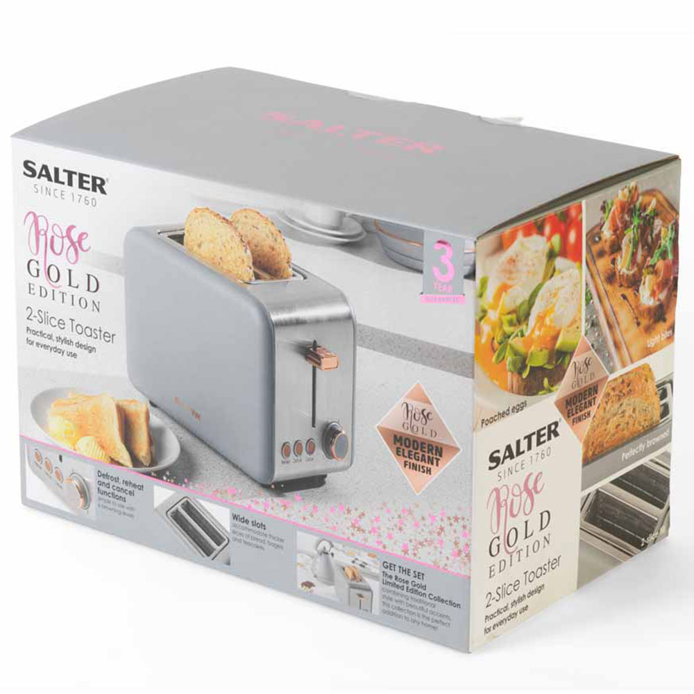 Salter Grey 2 Slice Toaster Image 3