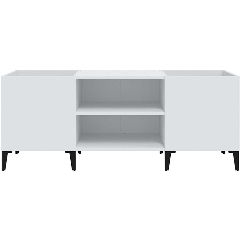 vidaXL 2 Shelf White Record Cabinet Image 4