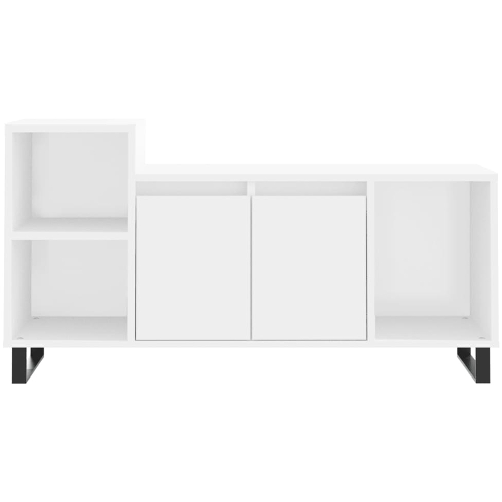 vidaXL 2 Door 3 Shelf White TV Cabinet Image 5