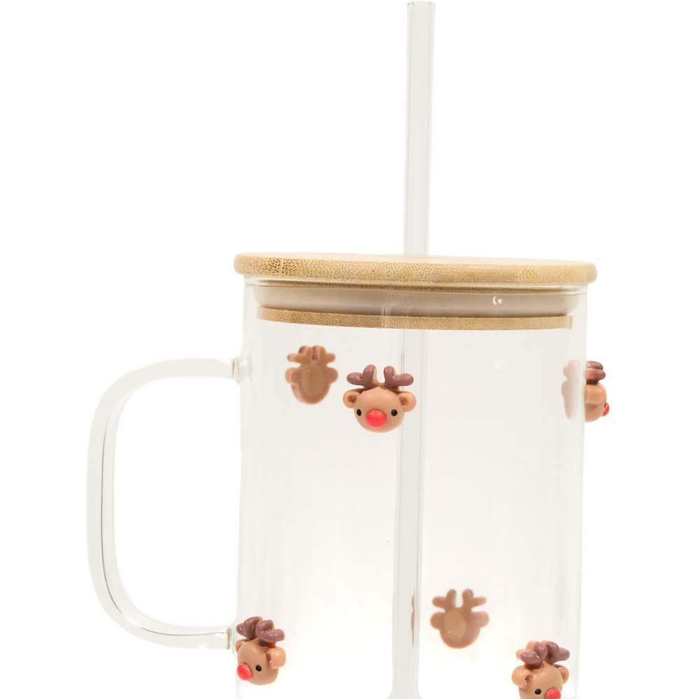 Christmas Icon Jumbo Drinking Jar with Straw Image 8